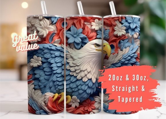 Download 3D American Bald Eagle Tumbler Wrap - Bald eagle tumbler Collection