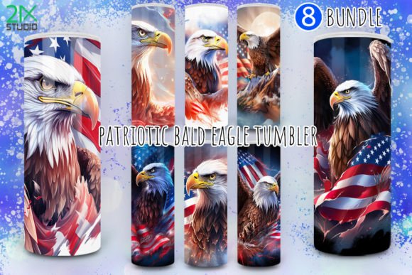 Download Patriotic Bald Eagle Tumbler Wrap Bundle - Bald eagle tumbler Collection