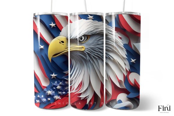 Download 4th of July 3D Bald Eagle Tumbler Wrap - Bald eagle tumbler Collection